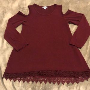 MIRAWISE cold shoulder long-sleeved top. Girls 10-11 (150).